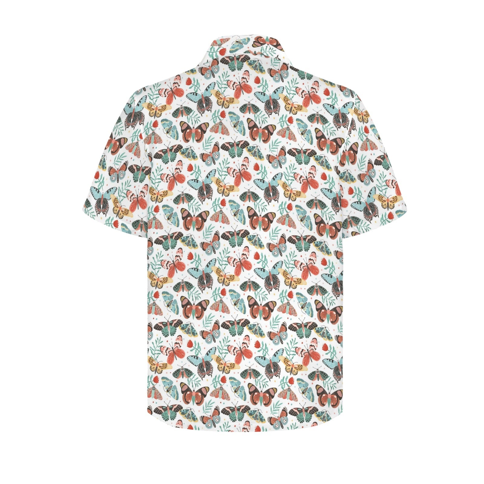Pretty Moths And Butterflies - Men's Short Sleeve Hawaiian Shirt
