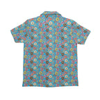 Doughnuts On Blue Senior Kids Hawaiian Shirt