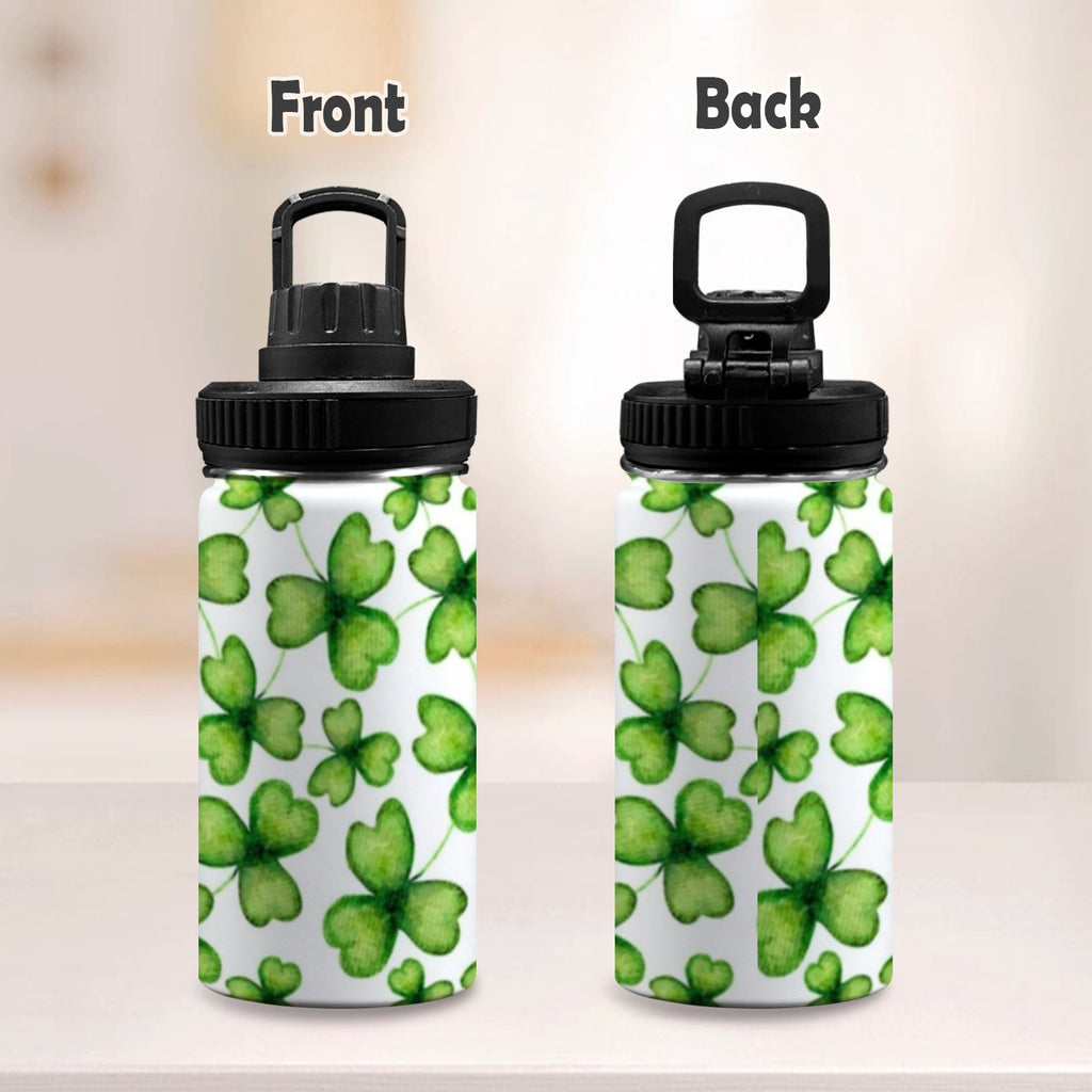 Three Leaf Clover - Kids Water Bottle with Chug Lid (12 oz)