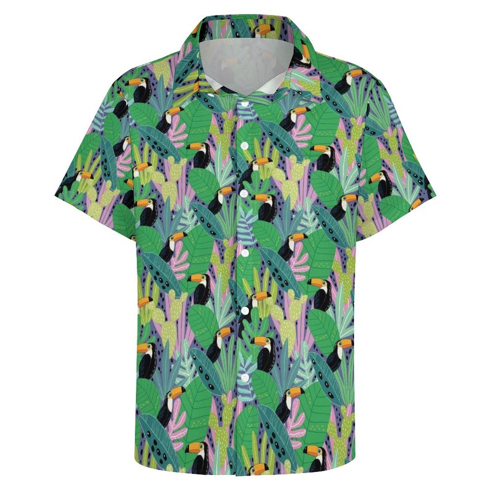 Bright Toucan - Women's Short-Sleeve Button Up Shirt