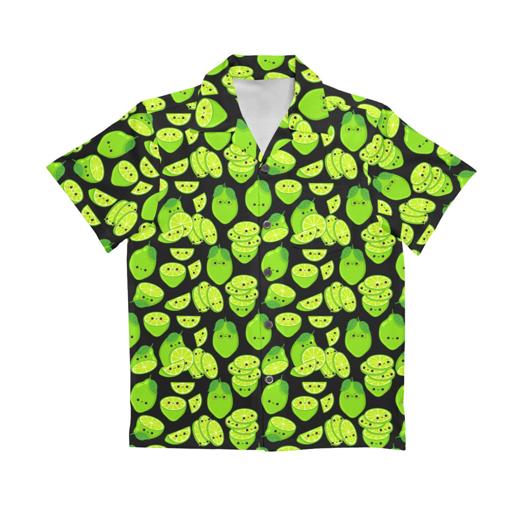 Cute Limes Senior Kids Hawaiian Shirt Senior Kids Hawaiian Shirt 8-15 Food Printed Offshore