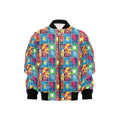 Comic Book Squares Kids Bomber Jacket