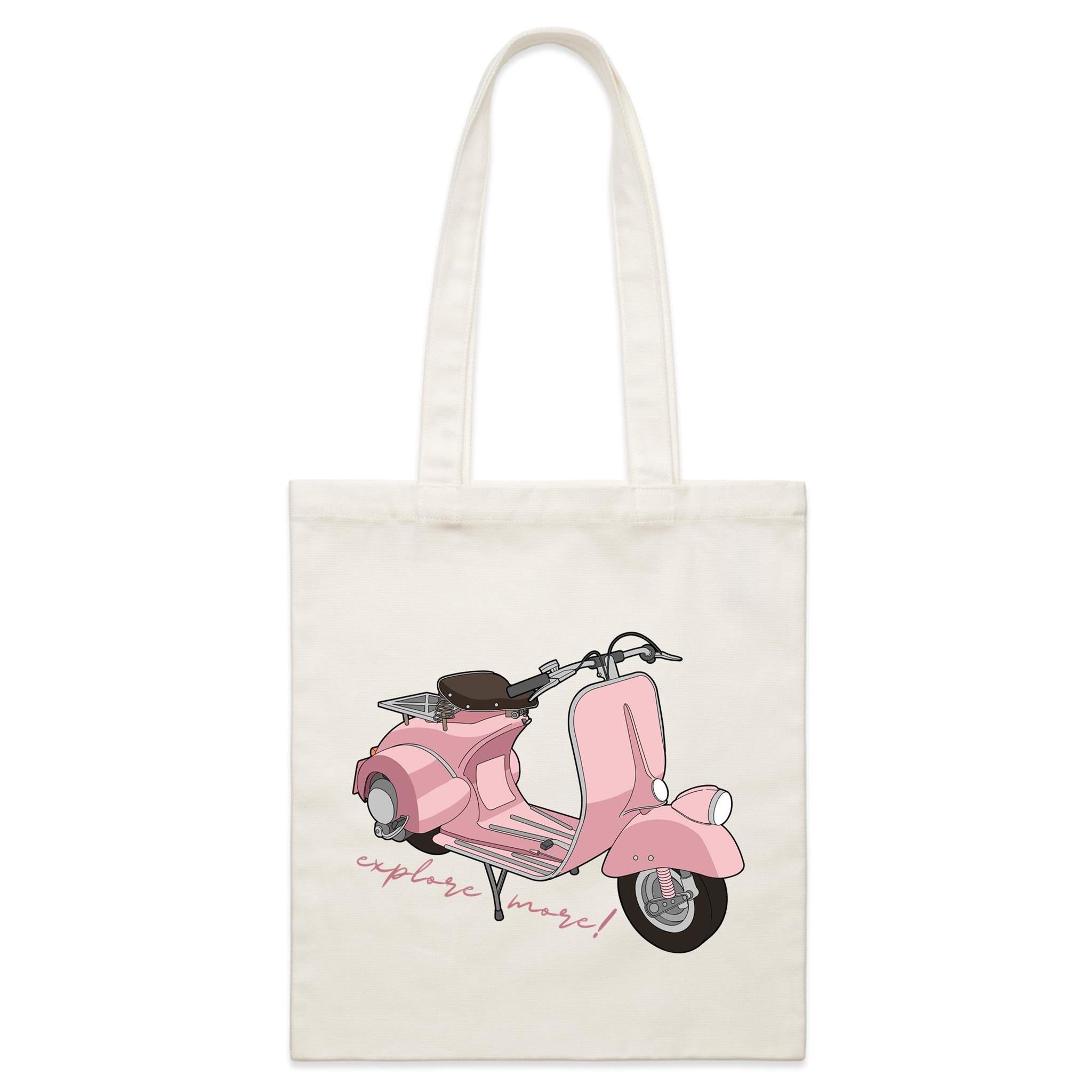 Explore More - Parcel Canvas Tote Bag Default Title Small Tote Bag Printed In Australia