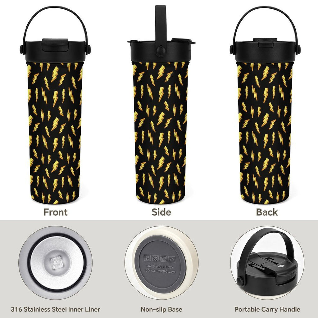Lightning Bolts 20oz Tea Tumbler with Carry Handle