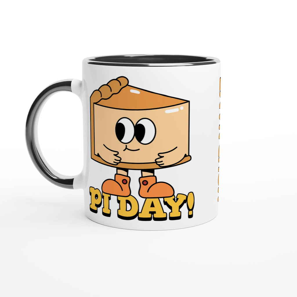 Personalised - Pi Day - White 11oz Ceramic Mug with Colour Inside Ceramic Black Personalised 11oz Mug customise Globally Fulfilled Maths personalise Science