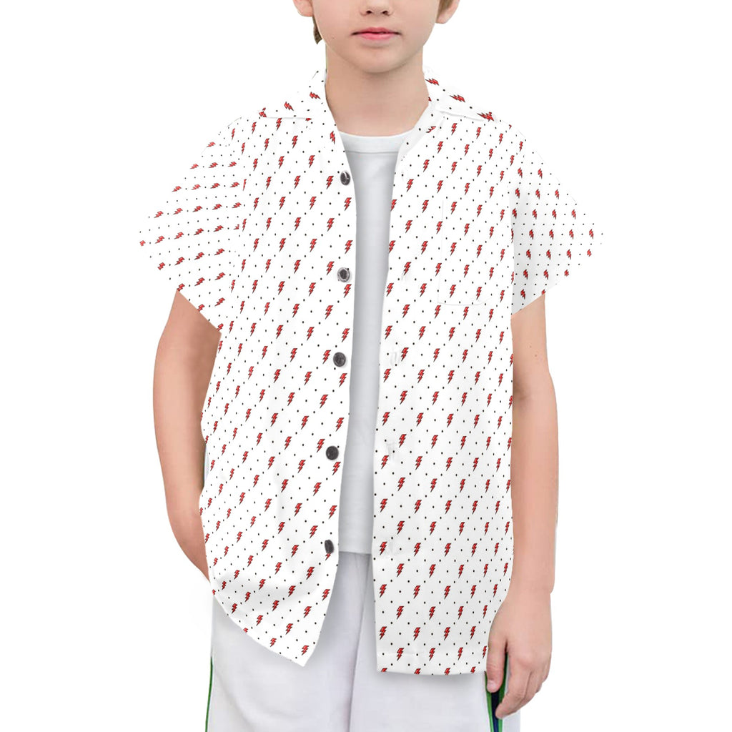 Red Lightning - Senior Kids Hawaiian Shirt