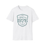Turning 50, Made In 1976 Unisex Softstyle T-Shirt White Unisex Adult T-shirt Australian Printer Birthday