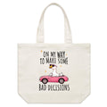 On My Way To Make Some Bad Decisions Shoulder Canvas Tote Bag Default Title Large Tote Bag Printed In Australia