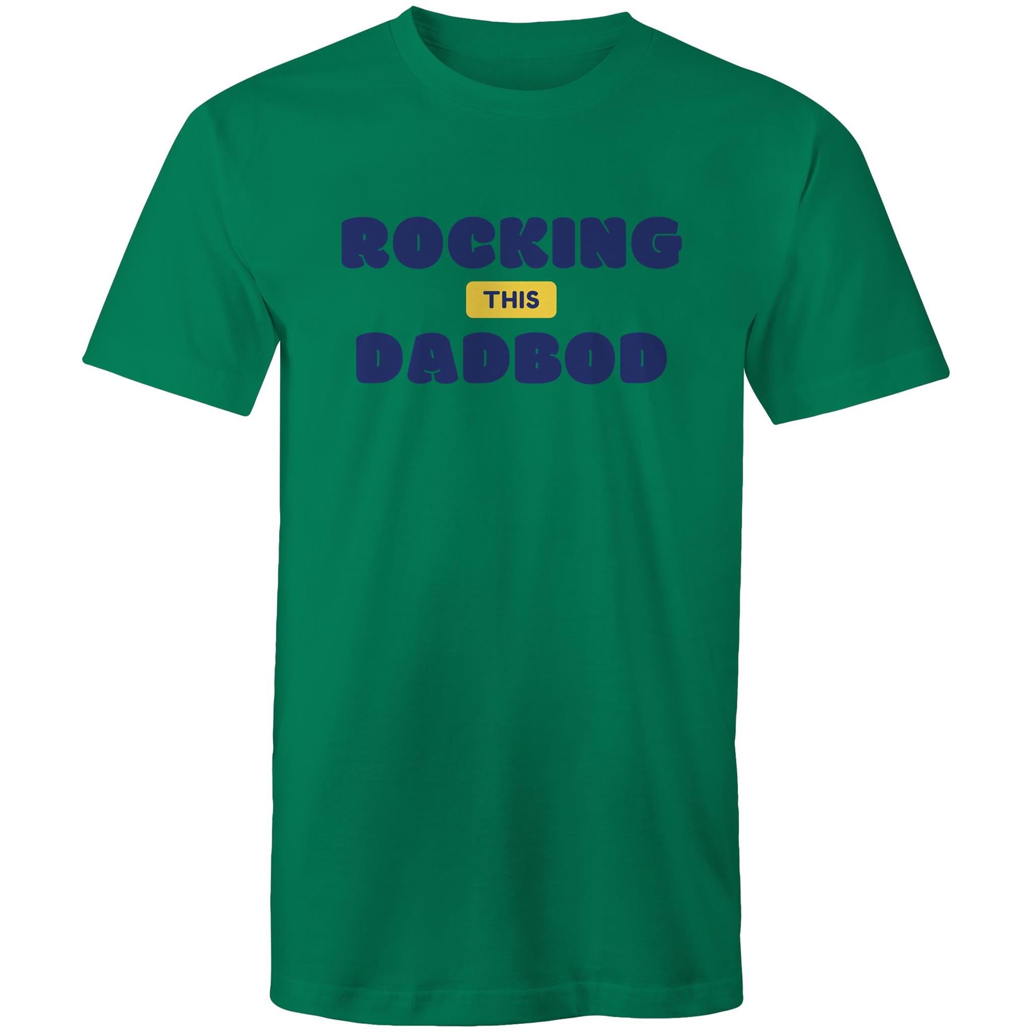 Rocking This DadBod - Mens T-Shirt Kelly Green Mens T-shirt Dad Printed In Australia