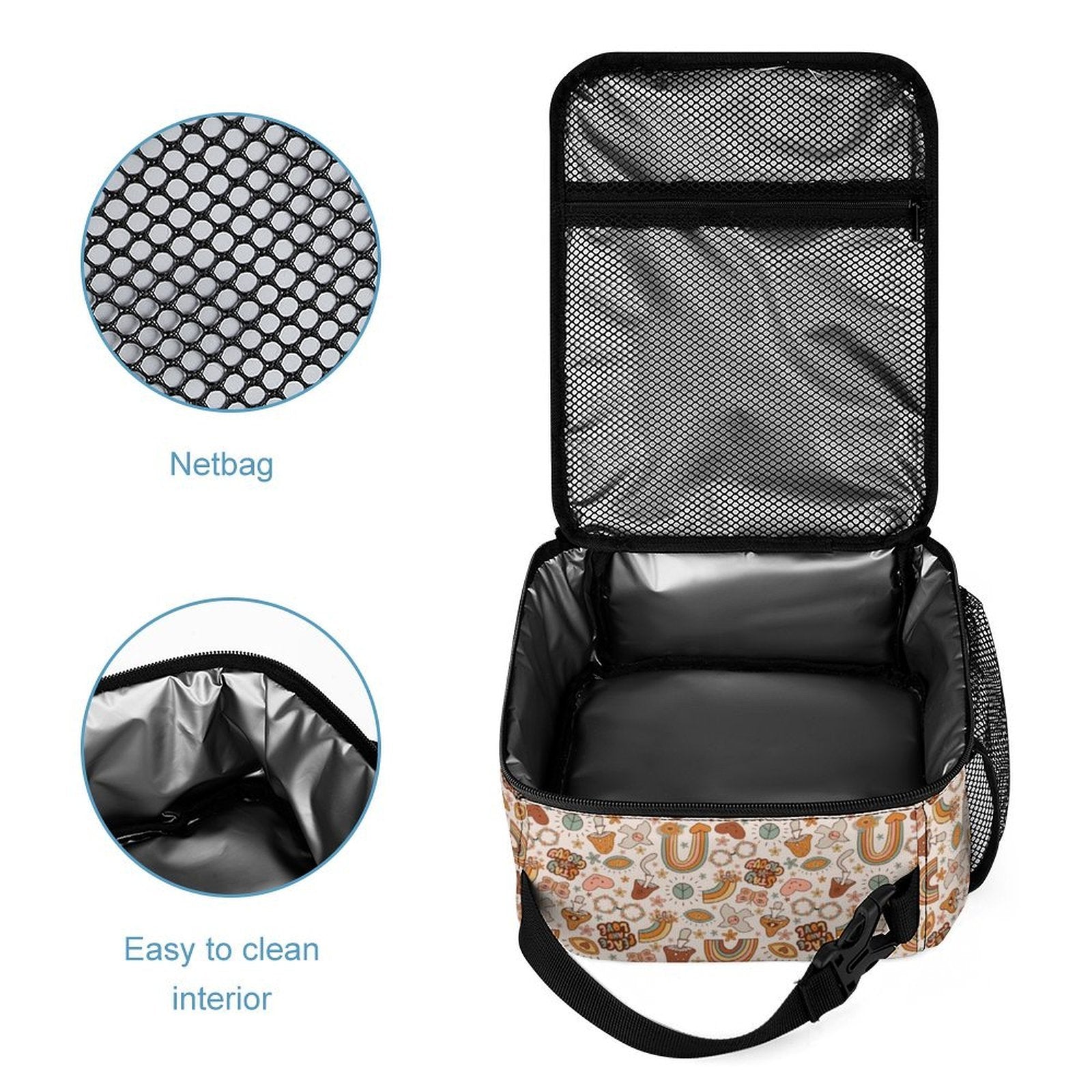 Peace And Love Backpack, Lunch Bag & Pencil Case Set