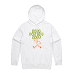 Here For The Food - Mens Hoodie White Mens Hoodie Food Printed In Australia