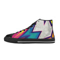Abstract Bright Men's High Top Canvas Shoes US14 Men's Classic High Top Canvas Shoes Printed Offshore