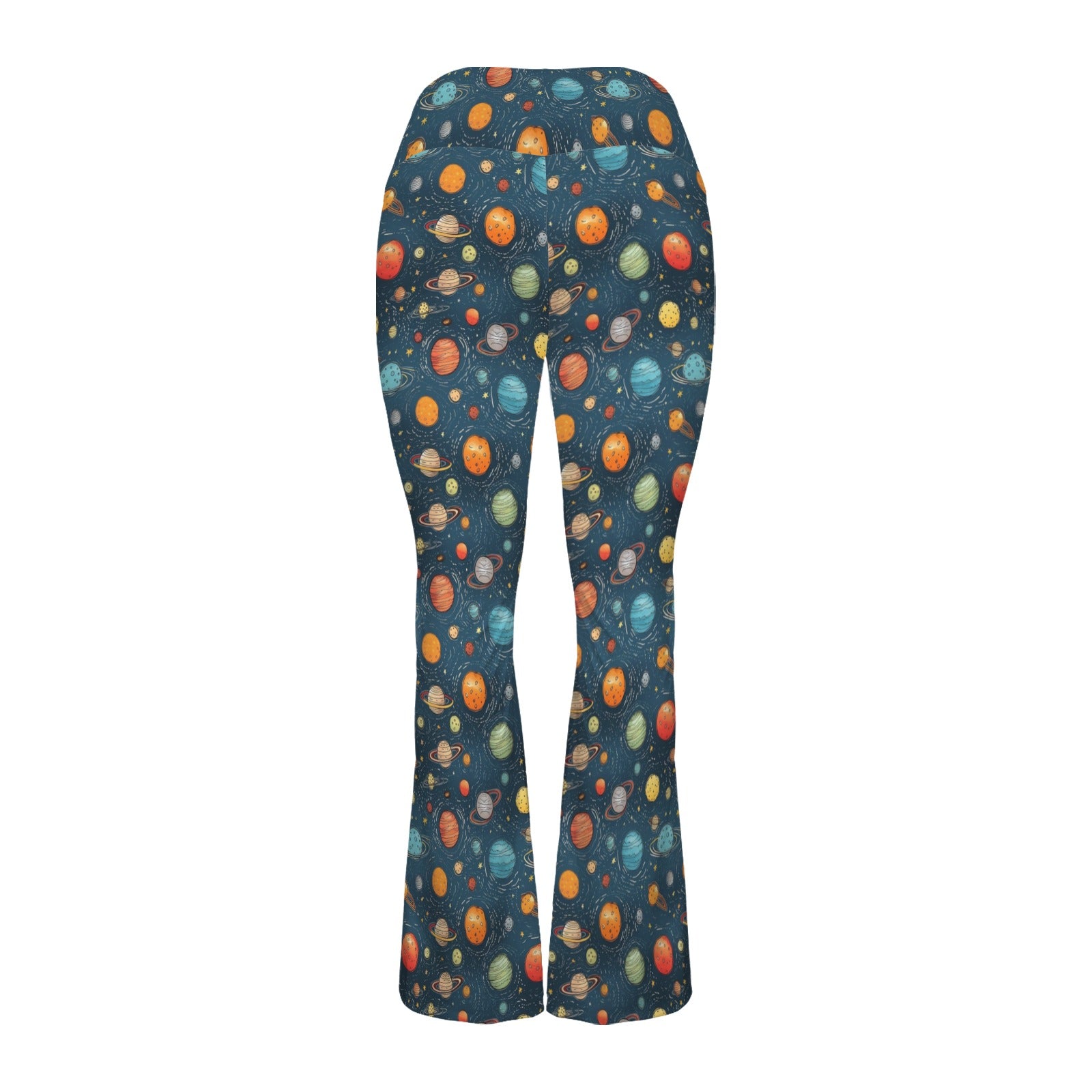 Galaxy High Waist Crossover Tummy Control Flare Leggings High Waist Flare Leggings Printed Offshore Space