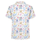 Under The Sea Kids Youth Short Sleeve Button Up Shirt