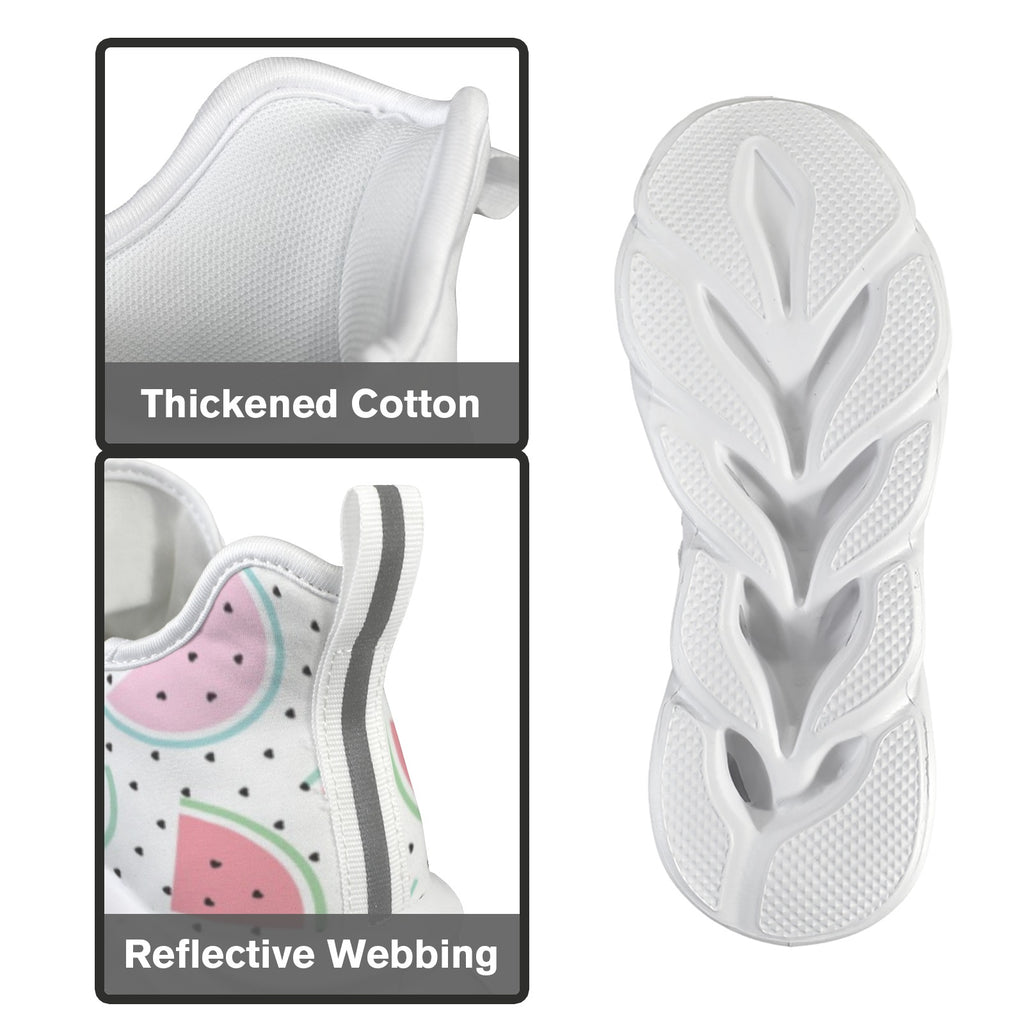 Pastel Watermelon Slices Women's Twisted Sole Sneakers