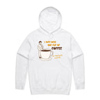 I Just Need One Cup Of Coffee - Mens Hoodie White Mens Hoodie Coffee Printed In Australia