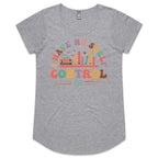 I Have No Shelf Control, Books - Womens Scoop Neck T-Shirt Grey Marle Womens Scoop Neck T-shirt Printed In Australia Reading