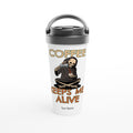 Personalised Coffee Keeps Me Alive, Skeleton White 15oz Stainless Steel Travel Mug Default Title Personalised Travel Mug Coffee Customise Globally Fulfilled Personalise