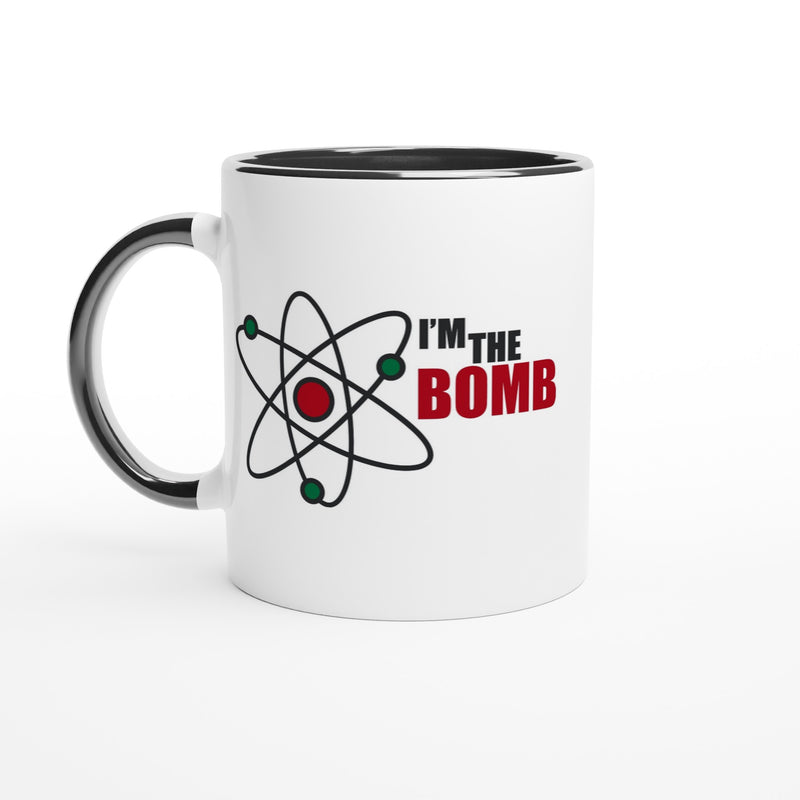 I'm The Bomb, Atom White 11oz Ceramic Mug with Colour Inside Ceramic Black Colour 11oz Mug Globally Fulfilled Science