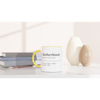 Motherhood Definition - White 11oz Ceramic Mug with Colour Inside Colour 11oz Mug Globally Fulfilled Mum
