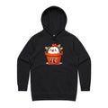Chicken Pot Pi - Womens Hoodie Black Womens Hoodie animal Maths Printed In Australia