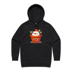 Chicken Pot Pi - Womens Hoodie Black Womens Hoodie animal Maths Printed In Australia