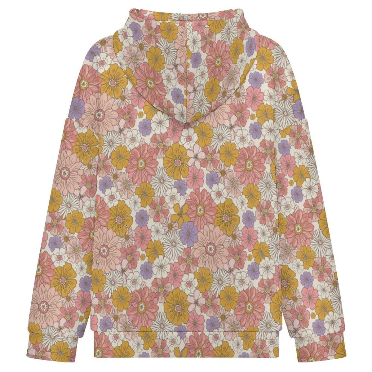 Faded Floral Women's Full-Zip Hoodie