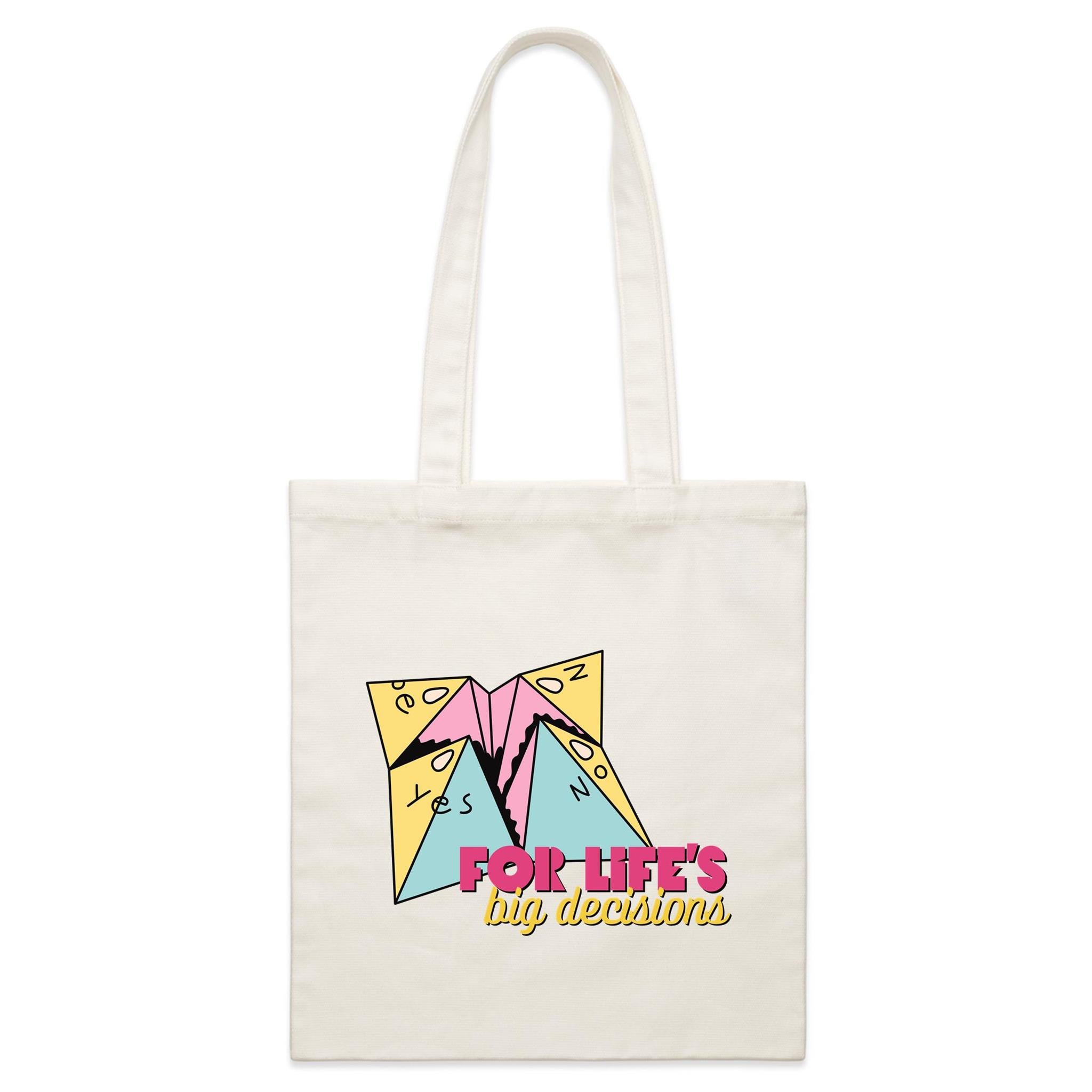 For Life's Big Decisions - Parcel Canvas Tote Bag Default Title Small Tote Bag Games Printed In Australia