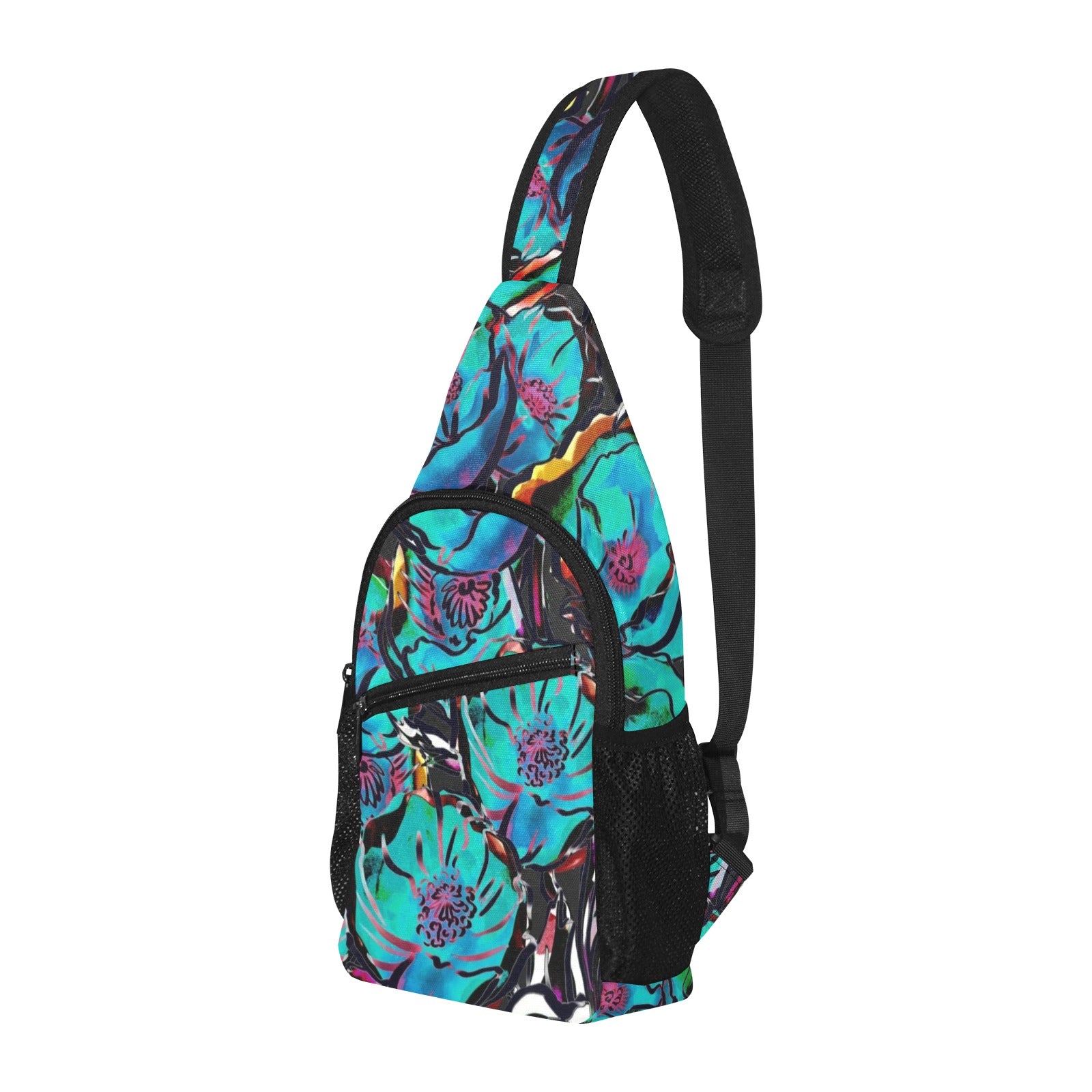 Flower It Blue - Chest Bag