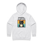 Shhh, My Coffee And I Are Having A Moment, Cat - Womens Hoodie White Marle Womens Hoodie animal Coffee Printed In Australia