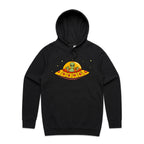 Alien Pizza - Mens Hoodie Black Mens Hoodie Food Printed In Australia Sci Fi