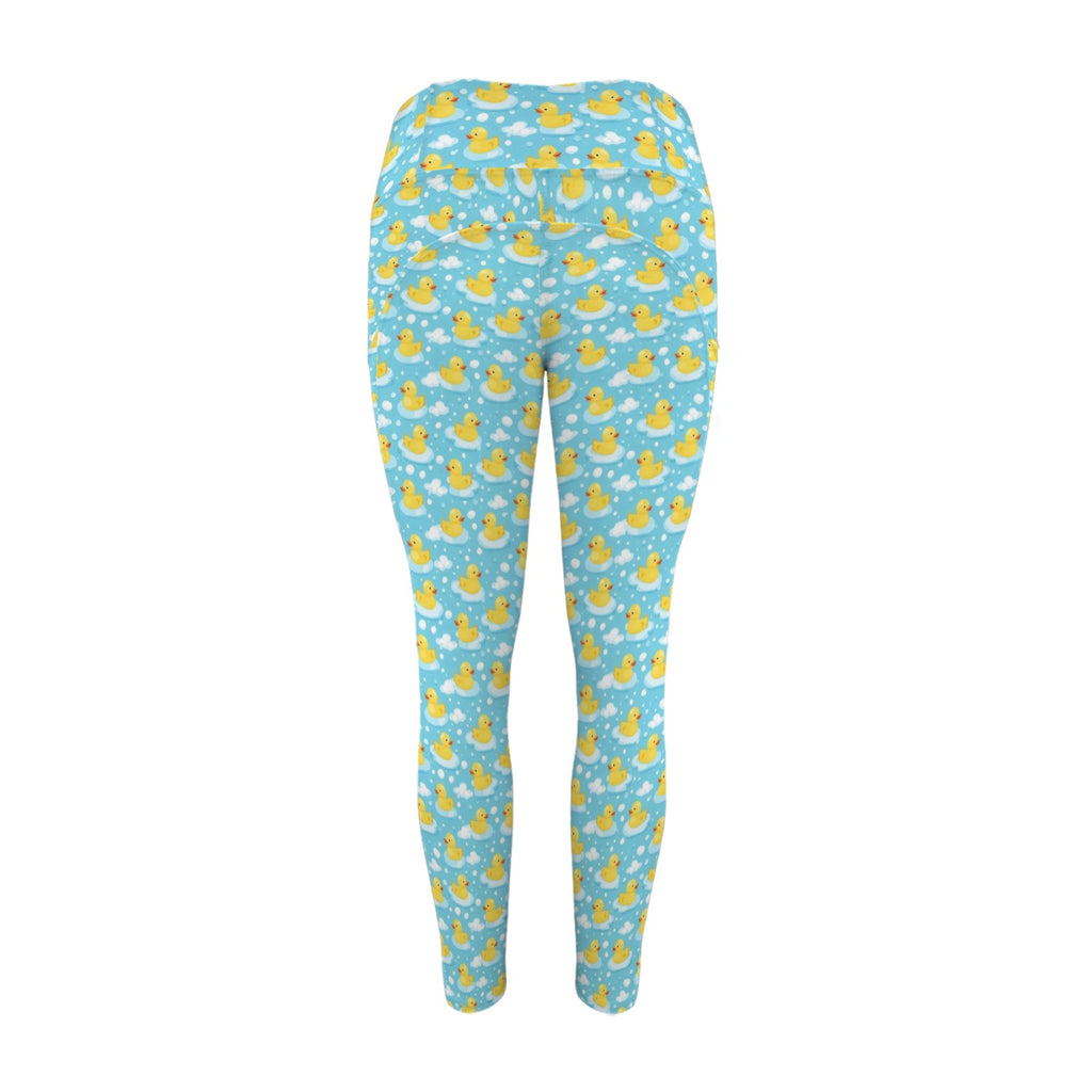 Rubber Ducks Women's High Waist Pockets Yoga Leggings