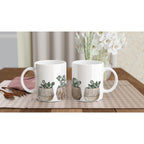 Plants In Pots - White 11oz Ceramic Mug White 11oz Mug Globally Fulfilled Plants