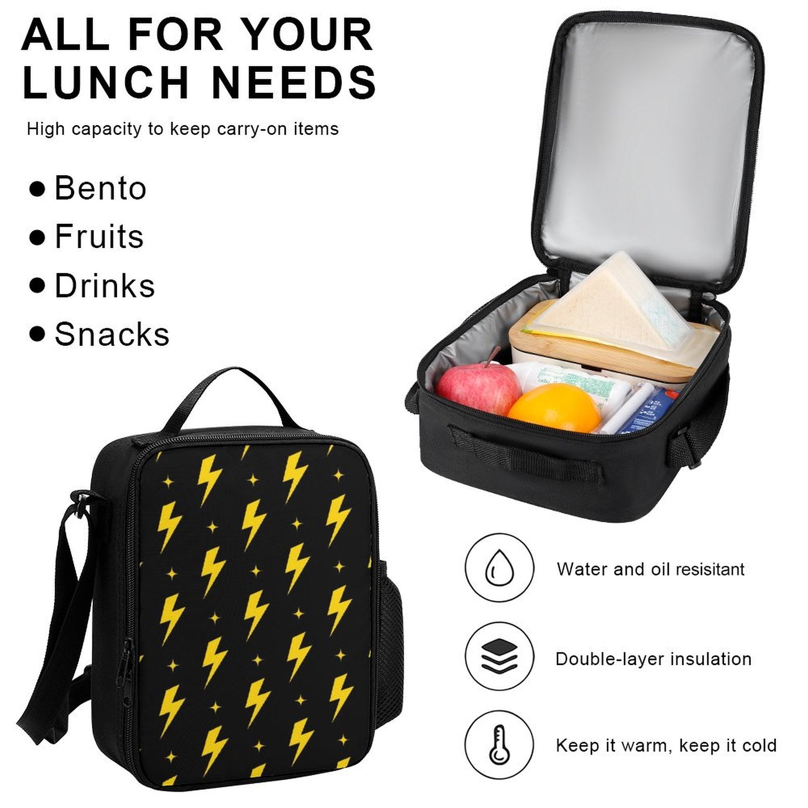 Lightning Bolts - Three Piece Backpack Set