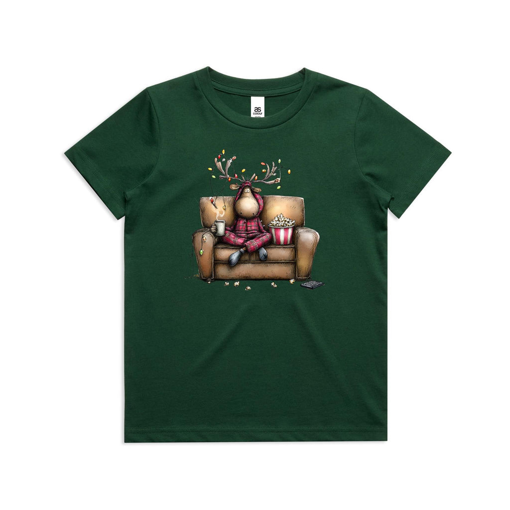 Reindeer, Christmas Movies Watching T-shirt - Kids T-shirt