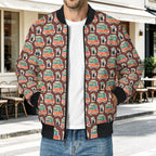 Coffee Van Men's Casual Zip‑Up Bomber Jacket