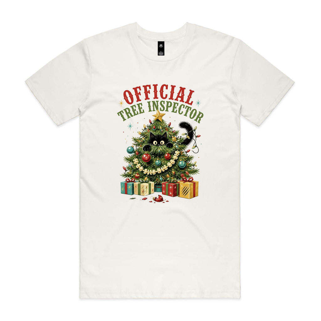 Official Tree Inspector Cat Men's Christmas T-shirt