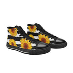Sunflower Stripes - Women's High Top Canvas Shoes