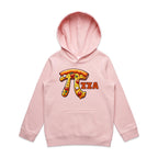 Pi Pizza - Kids Hoodie Pink Kids Hoodie Printed In Australia