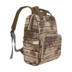 Map On Wood - Multi-Function Backpack, Nappy / Diaper Bag