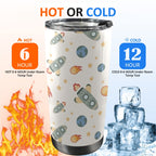 Rockets 20oz Mobile Tumbler with Lid (Black Lock) 20oz Travel Mug Printed Offshore Space