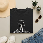 I'm Fine Drowning Thumbs Up Unisex T-shirt Unisex Adult T-shirt Globally Fulfilled Positivity