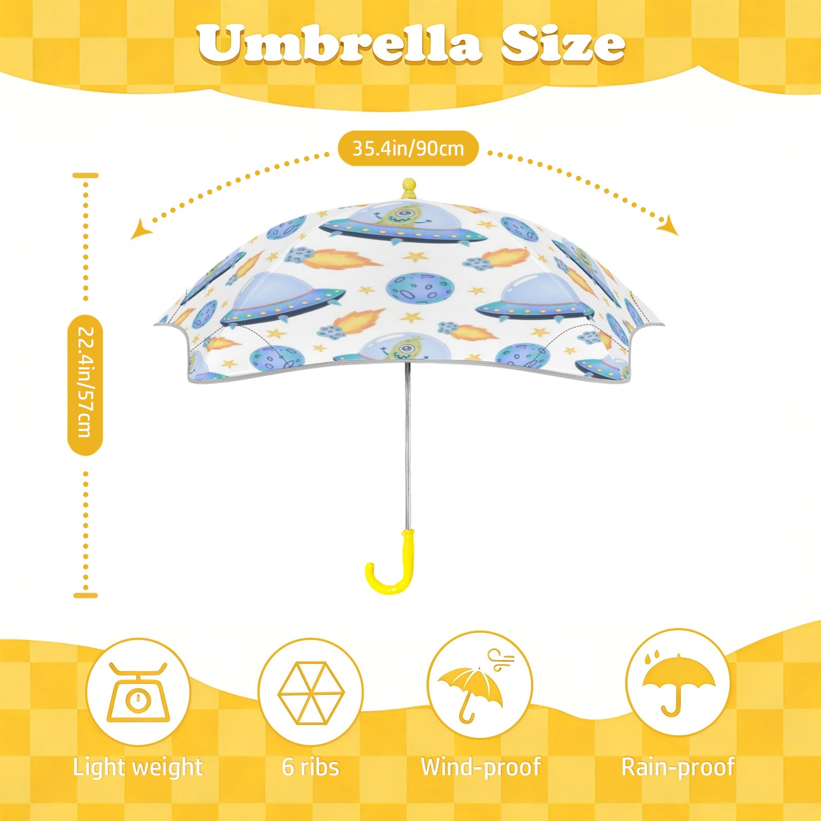 UFO's Kids Safe Round Corner Umbrella