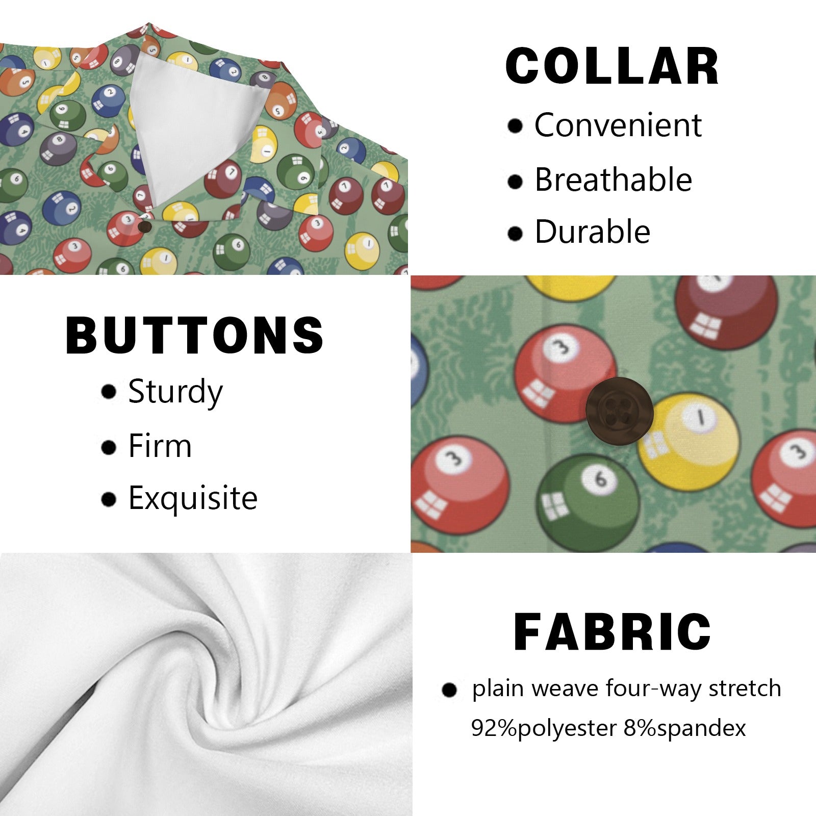 Pool Balls - Men's Hawaiian Shirt (Model T87) Men's Hawaiian Shirt (New) Games Printed Offshore