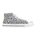 Animal Print In Colour - Men's High Top Canvas Shoes
