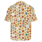 70's Style Floral Men's Crinkle Hawaiian Shirt