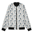 Astronauts And Rocket Ships Men's Casual Zip‑Up Bomber Jacket
