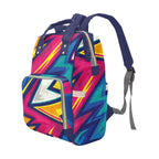 Abstract Geometric - Multi-Function Backpack, Nappy / Diaper Bag