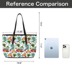 Surfing Safari PU Leather Tote Bag Large