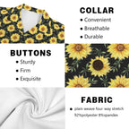 Painted Sunflower - Men's Short Sleeve Hawaiian Shirt